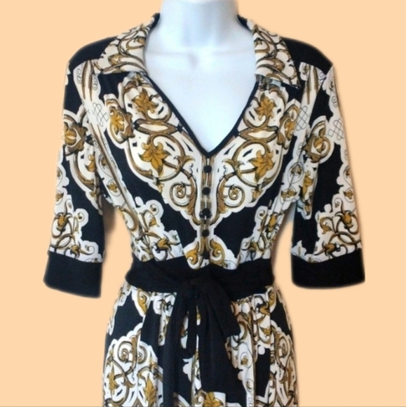 London Times Dresses & Skirts - London Times Sun Dress, Slip On, Stretchy, Tie Waist, Super Comfortable!